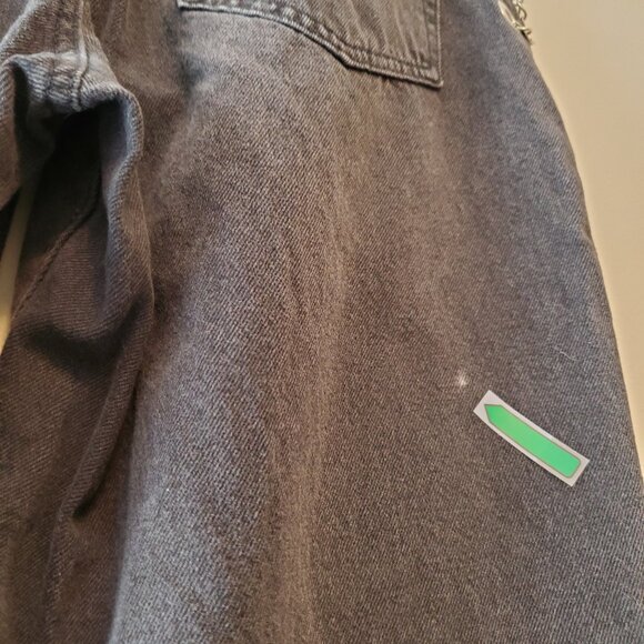 Forever 21 Women’s Curb Chain High-Rise Straight Leg Jeans Black Wash - (26) - Picture 11 of 16